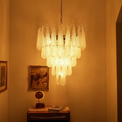 Elegant Glass Dewdrop Chandelier - Stunning Light Diffusion & Modern D
