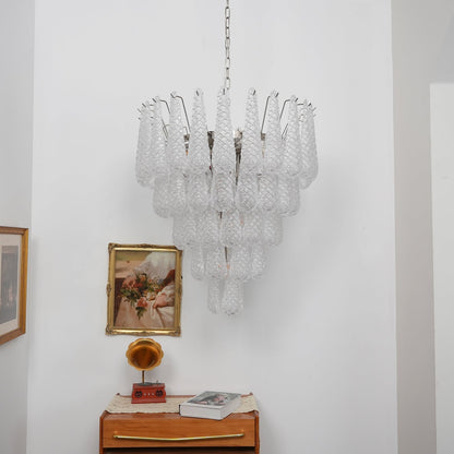 Elegant Glass Dewdrop Chandelier - Stunning Light Diffusion & Modern D