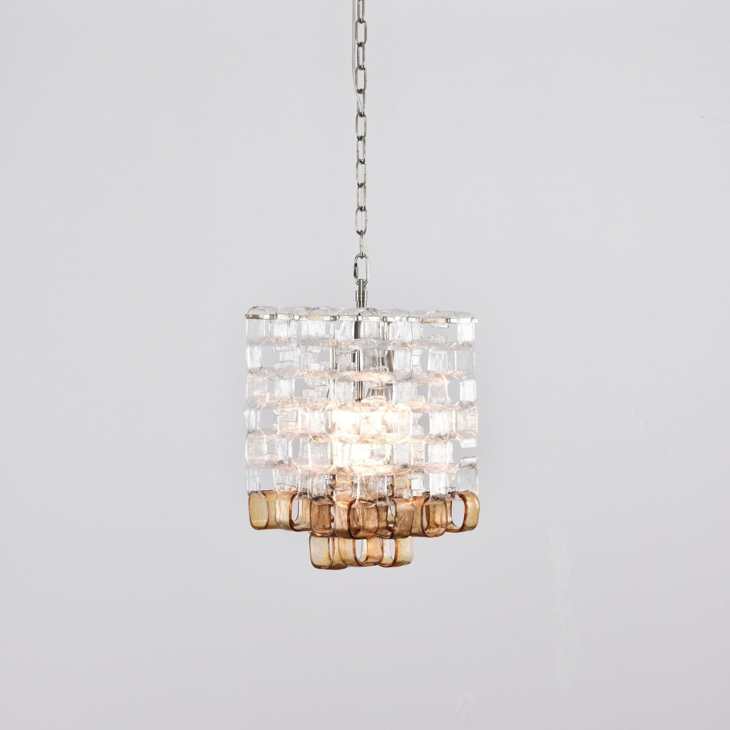Poliarte Interlocking Glass Chandelier - Elegant Design, Adjustable He