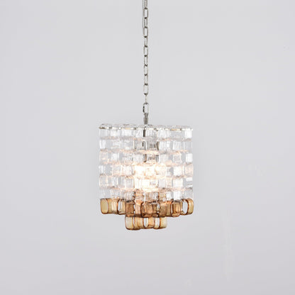 Poliarte Interlocking Glass Chandelier - Elegant Design, Adjustable He
