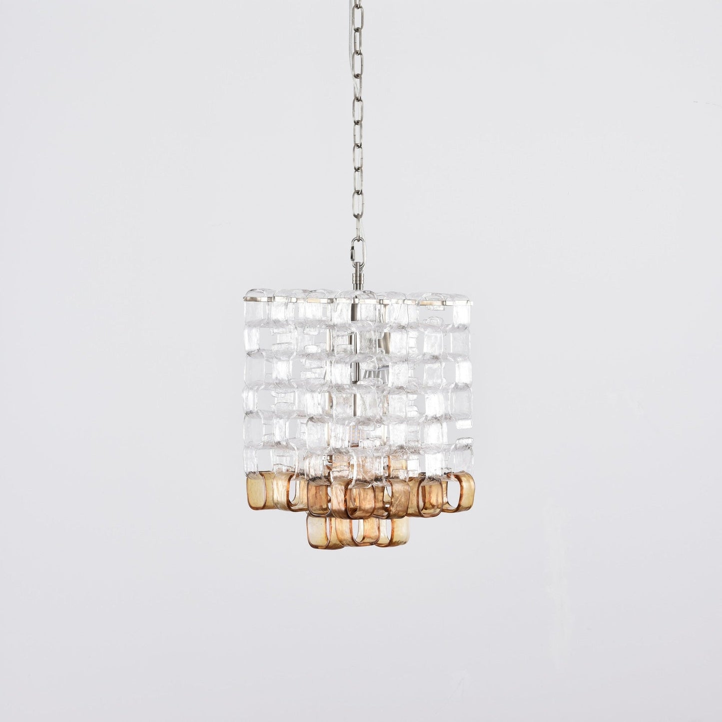 Poliarte Interlocking Glass Chandelier - Elegant Design, Adjustable He