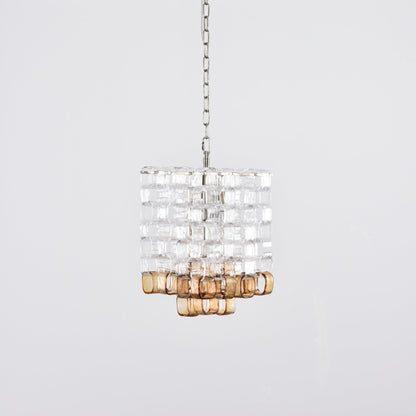 Poliarte Interlocking Glass Chandelier - Elegant Design, Adjustable He