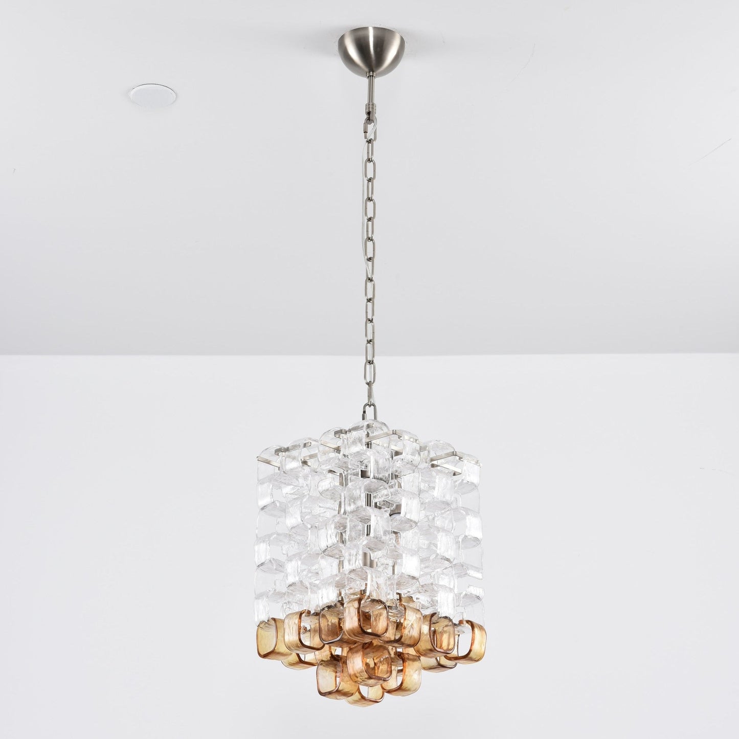 Poliarte Interlocking Glass Chandelier - Elegant Design, Adjustable He