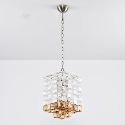 Poliarte Interlocking Glass Chandelier - Elegant Design, Adjustable He