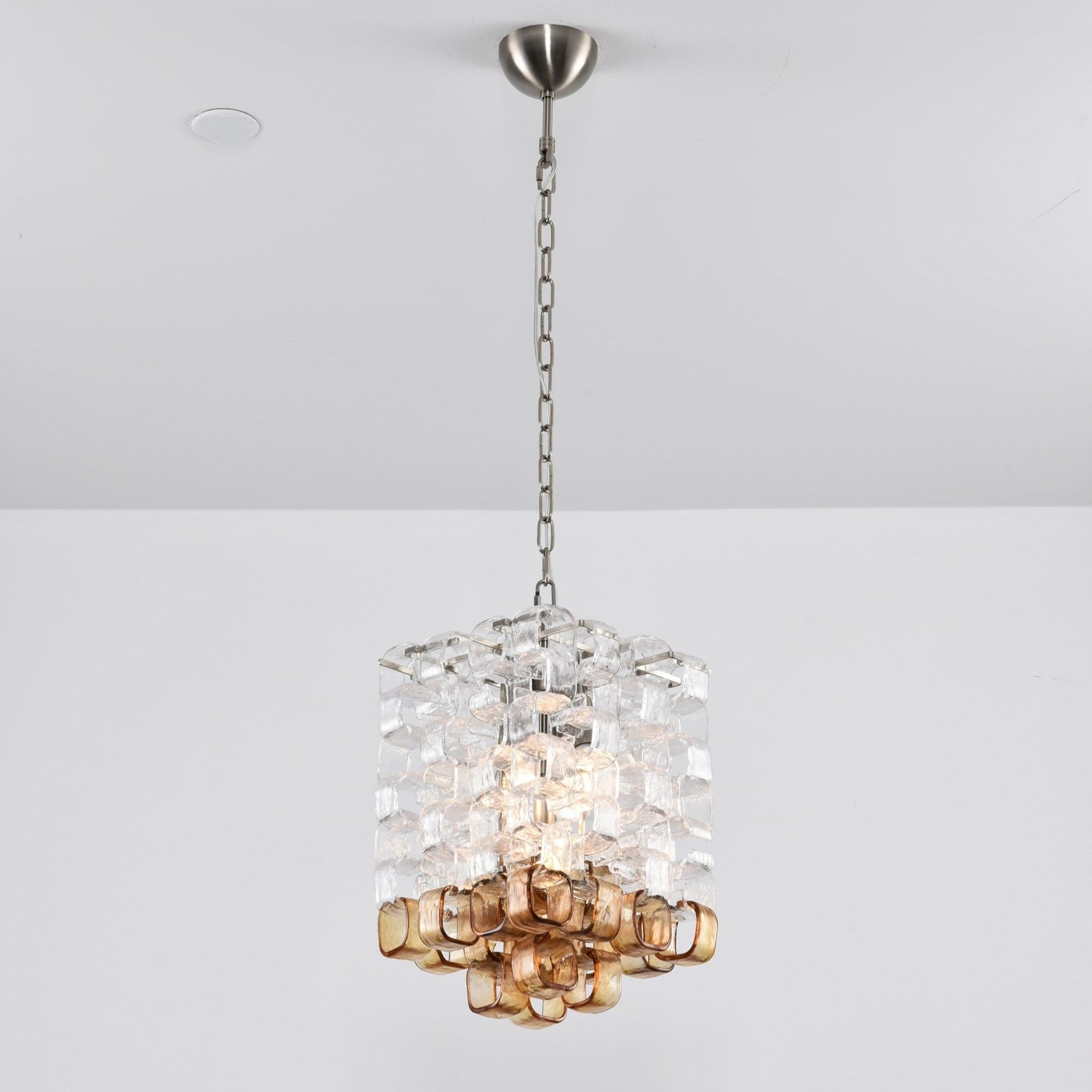 Poliarte Interlocking Glass Chandelier - Elegant Design, Adjustable He