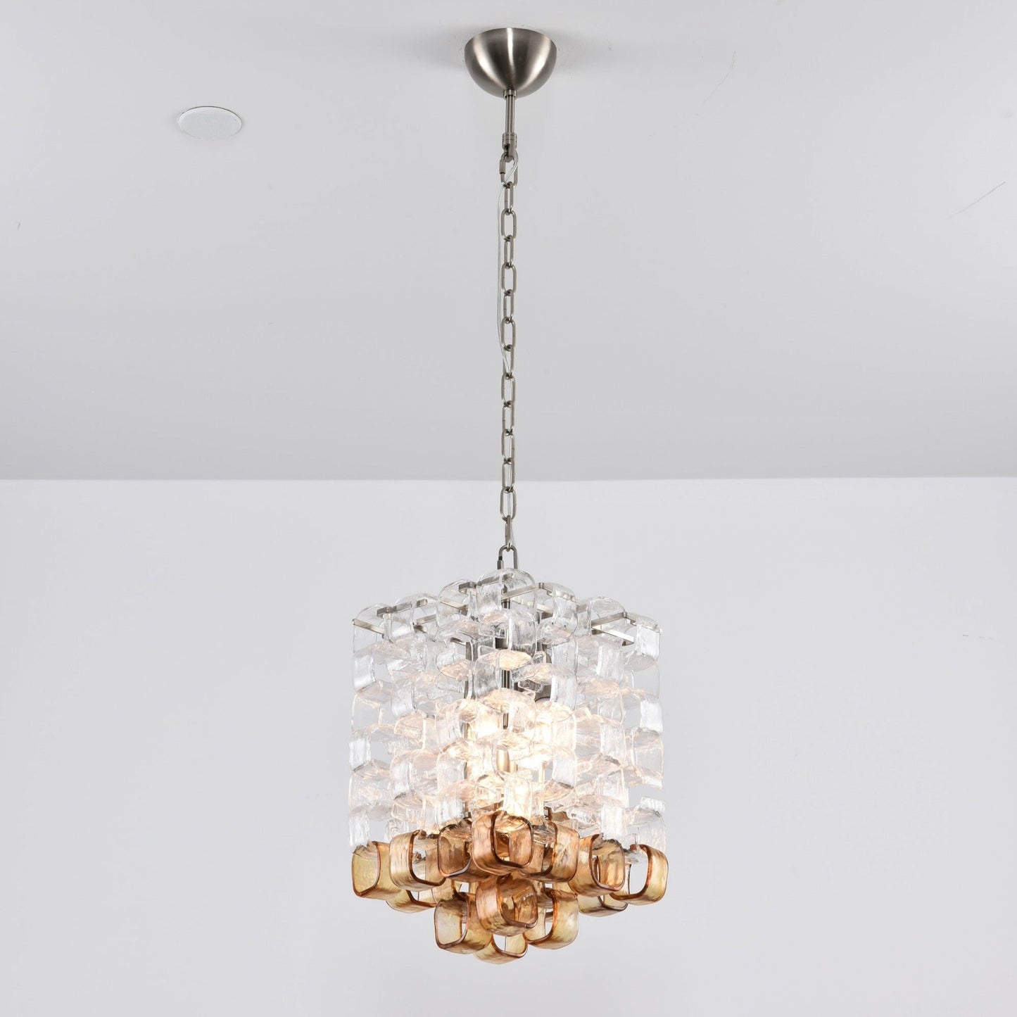 Poliarte Interlocking Glass Chandelier - Elegant Design, Adjustable He