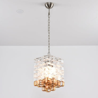 Poliarte Interlocking Glass Chandelier - Elegant Design, Adjustable He