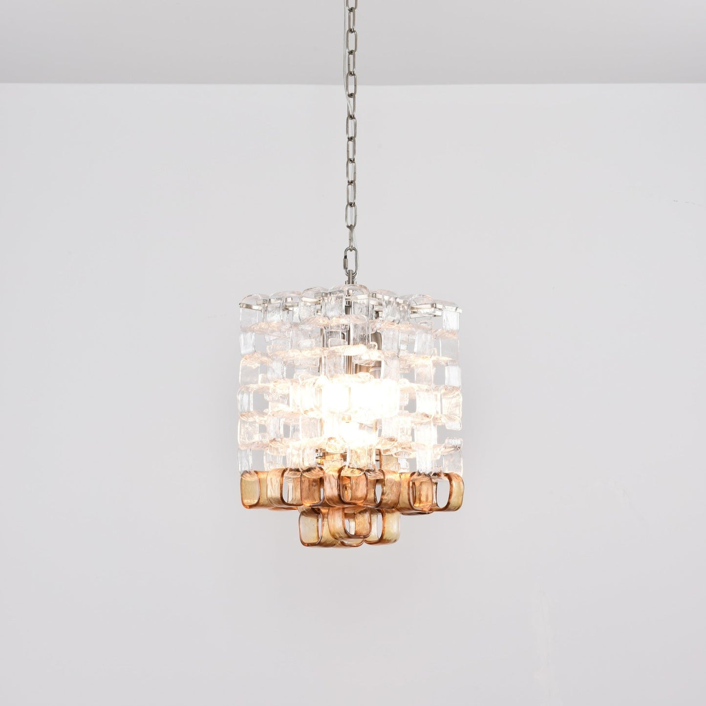 Poliarte Interlocking Glass Chandelier - Elegant Design, Adjustable He