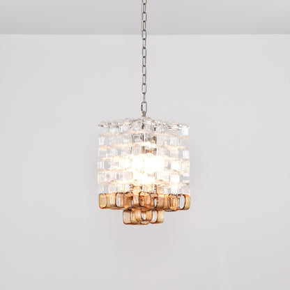 Poliarte Interlocking Glass Chandelier - Elegant Design, Adjustable He