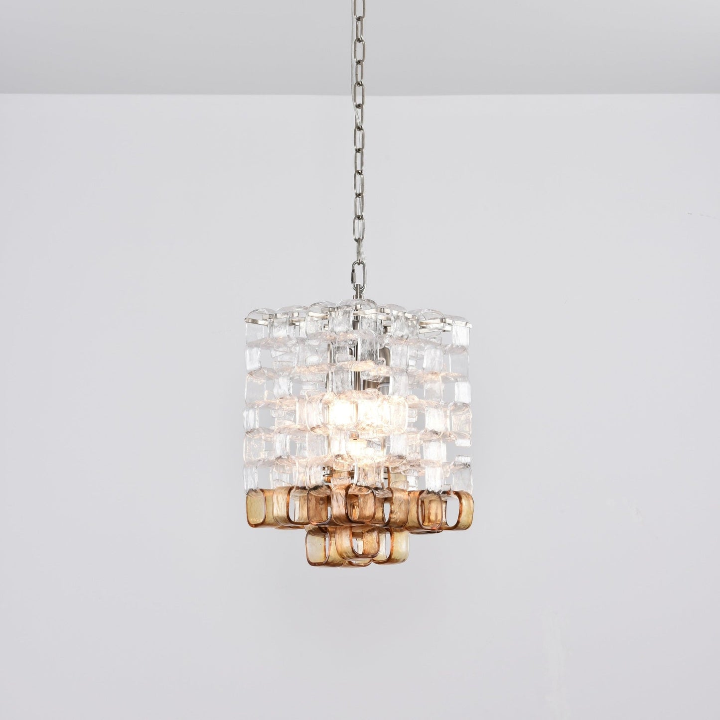 Poliarte Interlocking Glass Chandelier - Elegant Design, Adjustable He