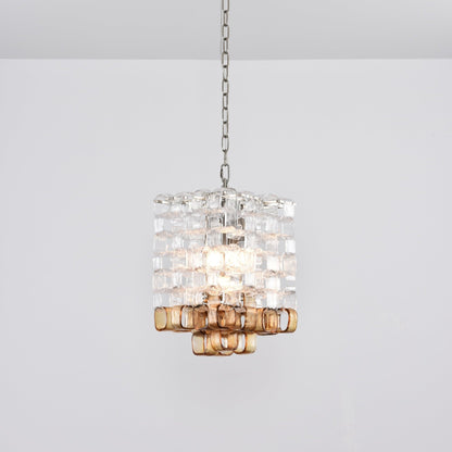 Poliarte Interlocking Glass Chandelier - Elegant Design, Adjustable He