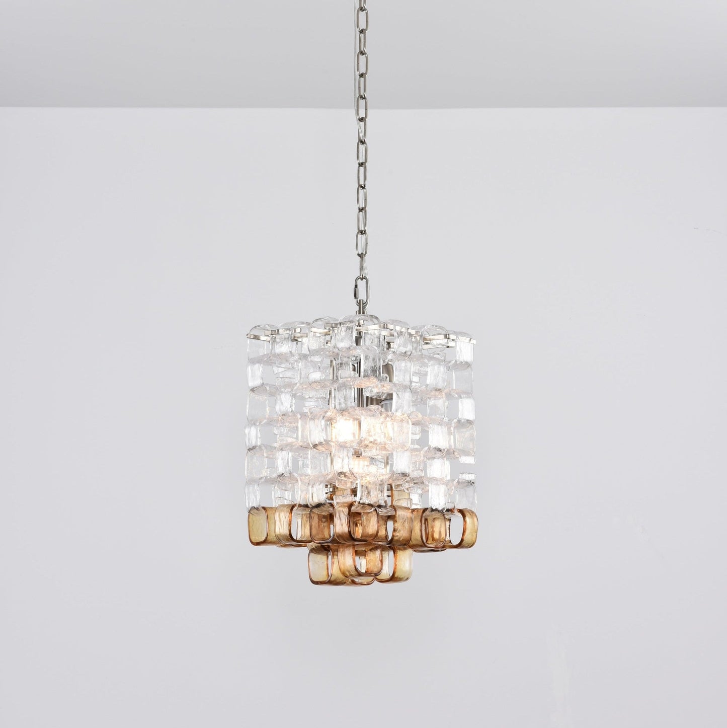 Poliarte Interlocking Glass Chandelier - Elegant Design, Adjustable He