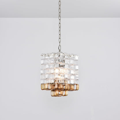 Poliarte Interlocking Glass Chandelier - Elegant Design, Adjustable He