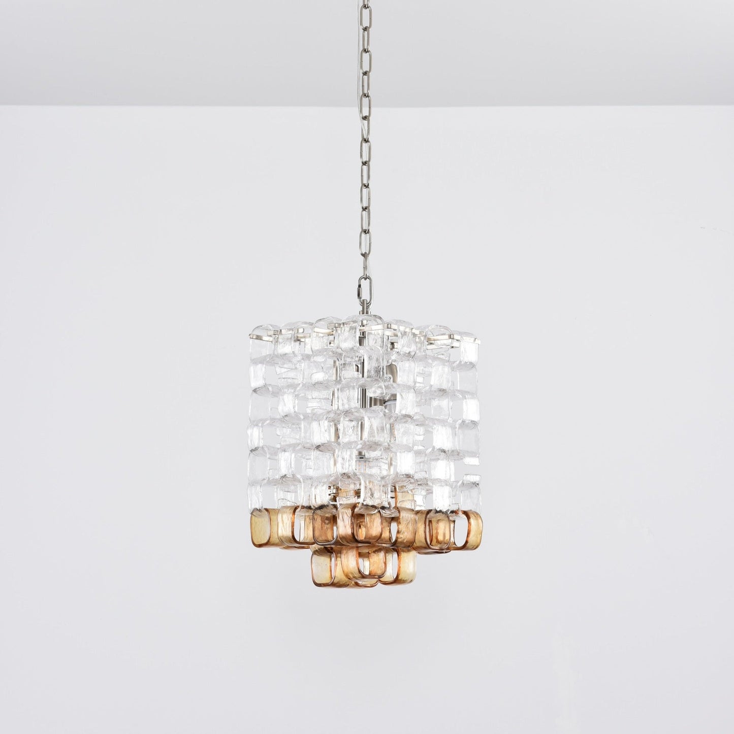 Poliarte Interlocking Glass Chandelier - Elegant Design, Adjustable He