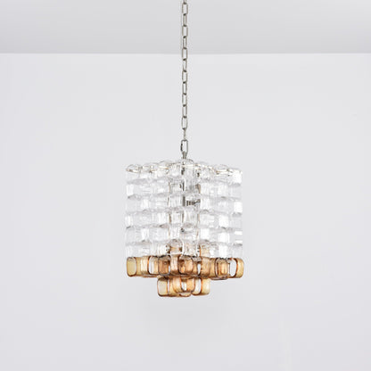 Poliarte Interlocking Glass Chandelier - Elegant Design, Adjustable He