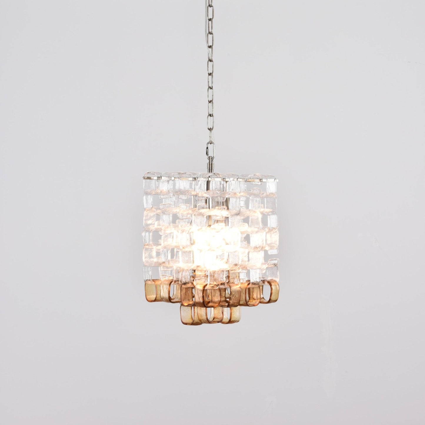 Poliarte Interlocking Glass Chandelier - Elegant Design, Adjustable He