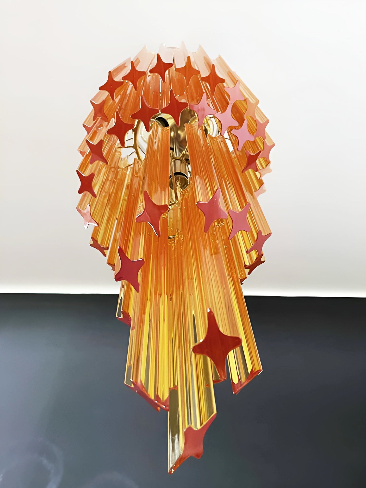 Spiral Prism Glass Chandelier - Elegant Design with Adjustable Height
