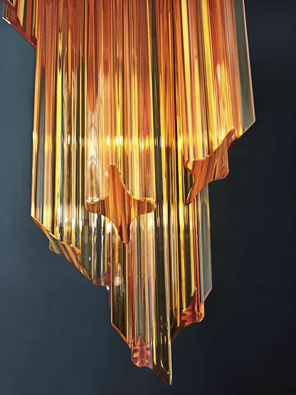 Spiral Prism Glass Chandelier - Elegant Design with Adjustable Height