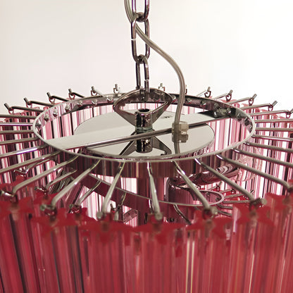 Spiral Prism Glass Chandelier - Elegant Design with Adjustable Height