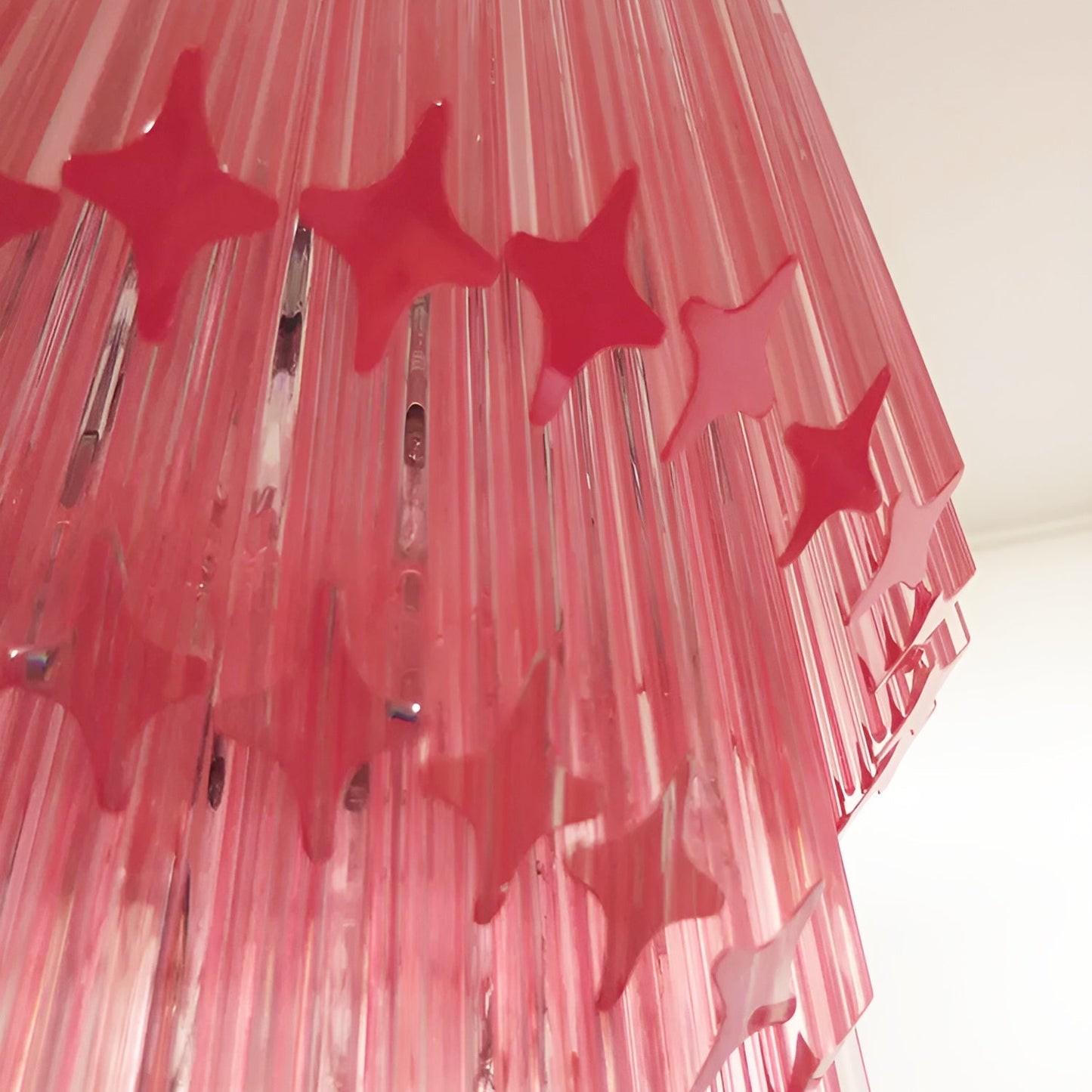 Spiral Prism Glass Chandelier - Elegant Design with Adjustable Height