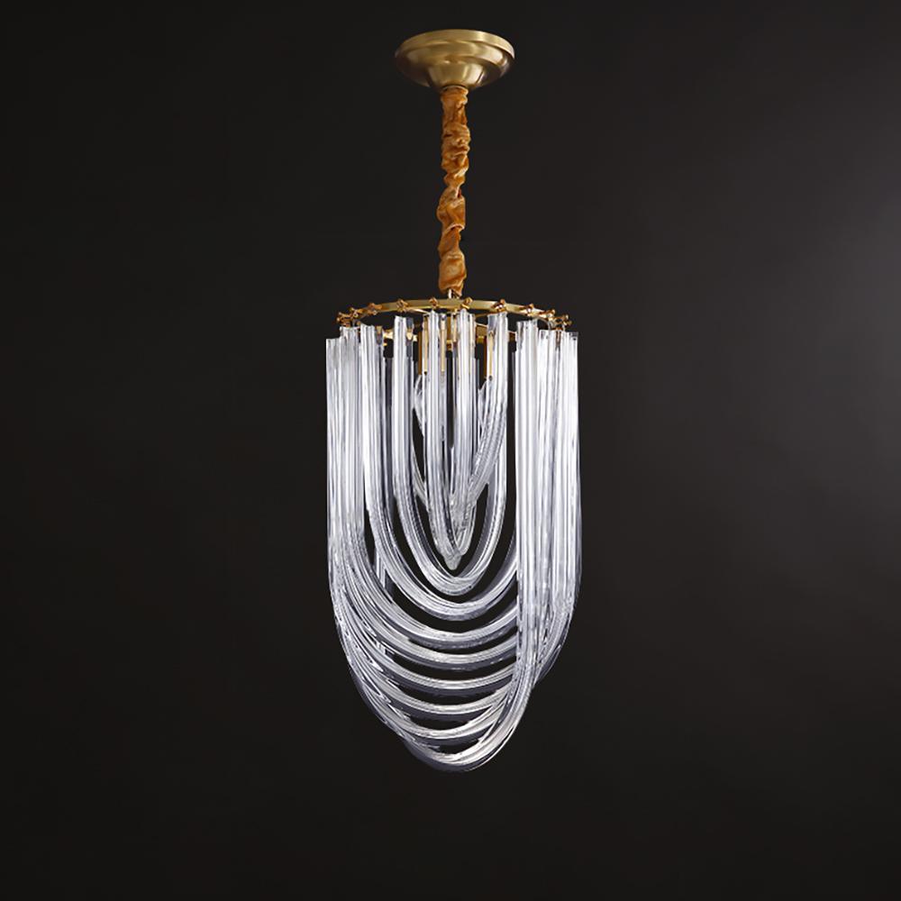 Elegant Trevi Glass Chandelier - Adjustable Height, Energy Efficient