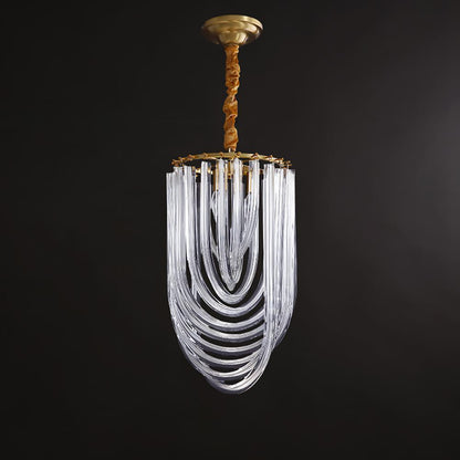 Elegant Trevi Glass Chandelier - Adjustable Height, Energy Efficient
