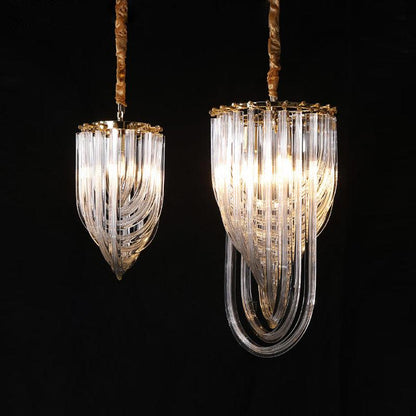 Elegant Trevi Glass Chandelier - Adjustable Height, Energy Efficient