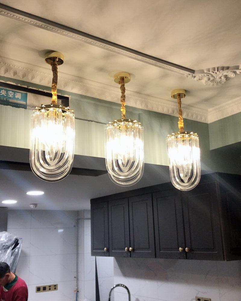 Elegant Trevi Glass Chandelier - Adjustable Height, Energy Efficient