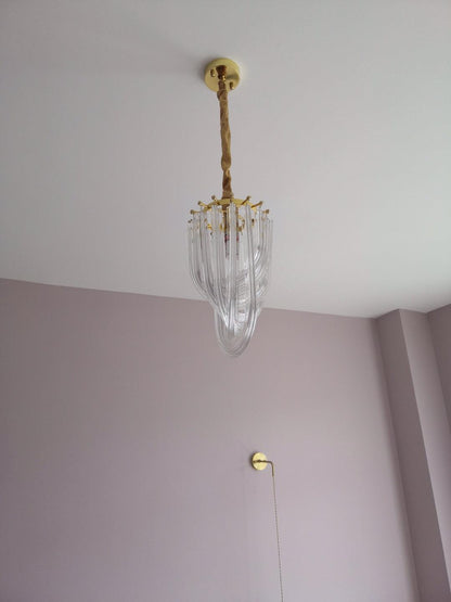 Elegant Trevi Glass Chandelier - Adjustable Height, Energy Efficient