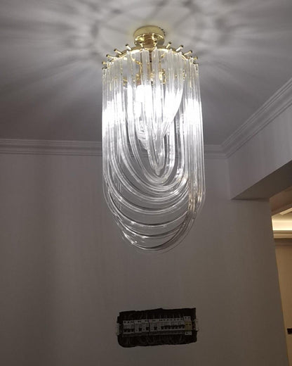 Elegant Trevi Glass Chandelier - Adjustable Height, Energy Efficient