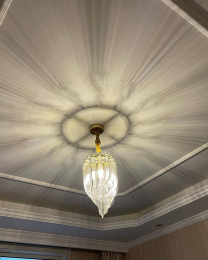 Elegant Trevi Glass Chandelier - Adjustable Height, Energy Efficient