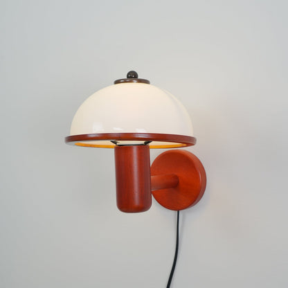 Mushroom Wood Wall Lamp - Adjustable Brightness, Eco-Friendly Design