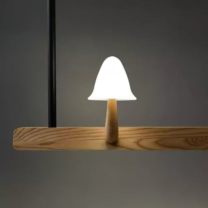 Mushroom Beam Chandelier - Adjustable LED Lighting, Modern Design