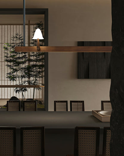 Mushroom Beam Chandelier - Adjustable LED Lighting, Modern Design
