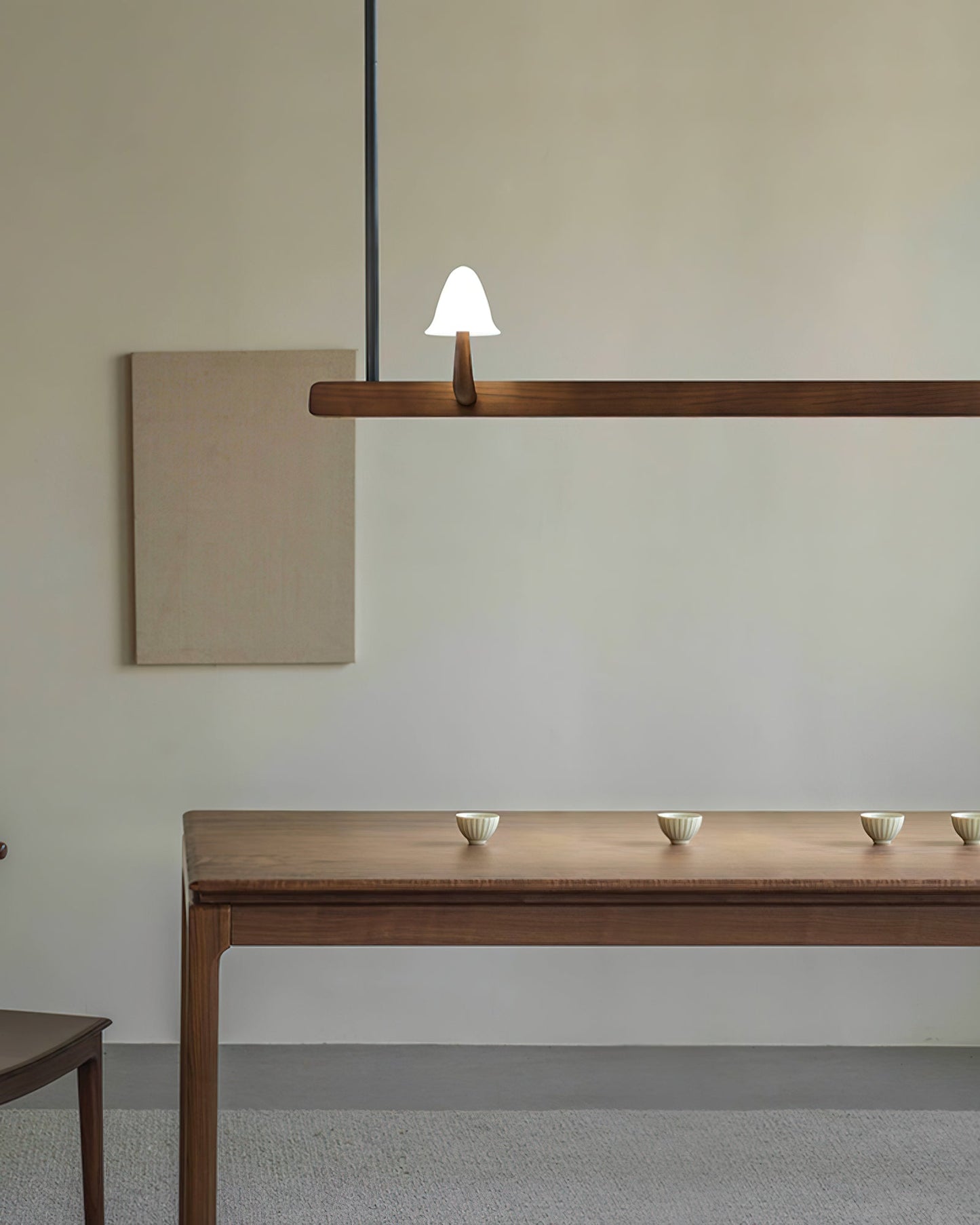 Mushroom Beam Chandelier - Adjustable LED Lighting, Modern Design