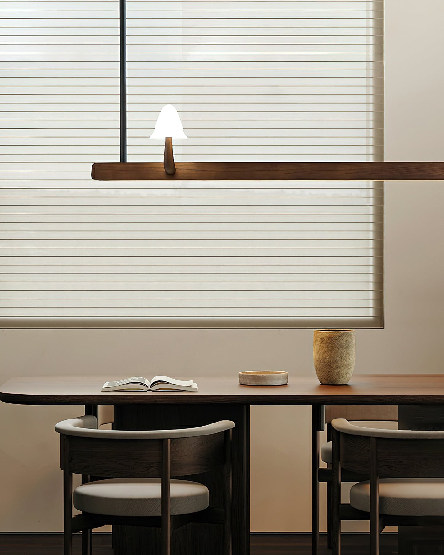 Mushroom Beam Chandelier - Adjustable LED Lighting, Modern Design