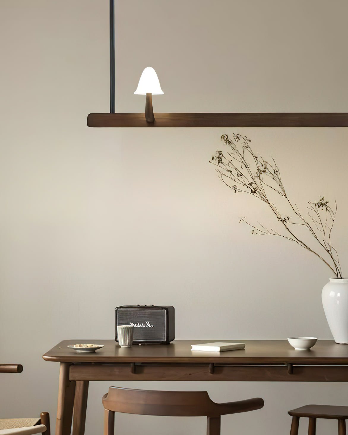 Mushroom Beam Chandelier - Adjustable LED Lighting, Modern Design