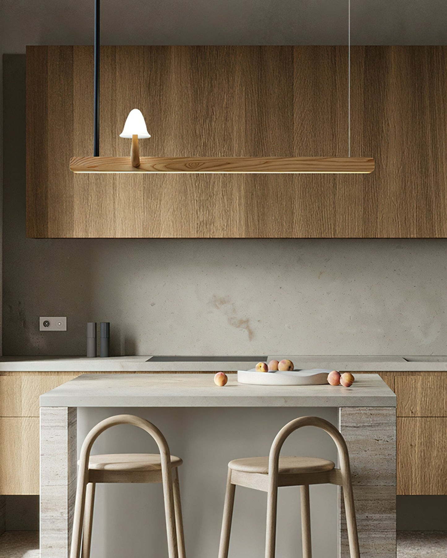 Mushroom Beam Chandelier - Adjustable LED Lighting, Modern Design