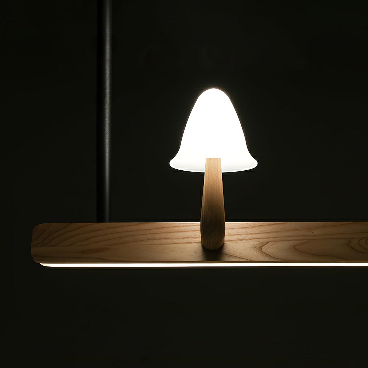 Mushroom Beam Chandelier - Adjustable LED Lighting, Modern Design