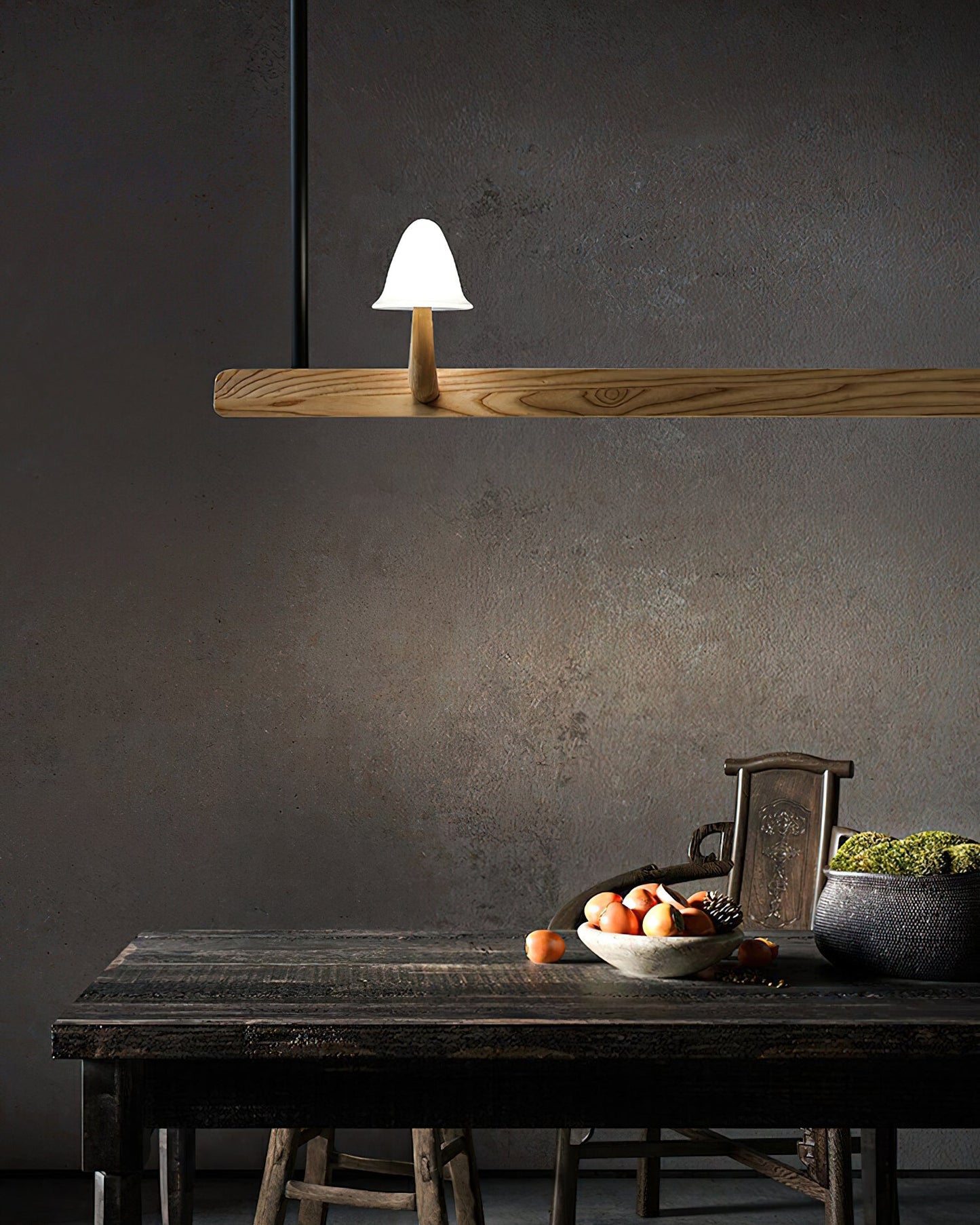 Mushroom Beam Chandelier - Adjustable LED Lighting, Modern Design