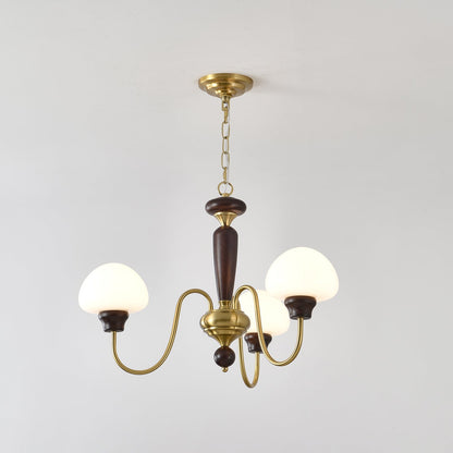 Mushroom Cap Chandelier - Elegant Design with Adjustable Height & LED