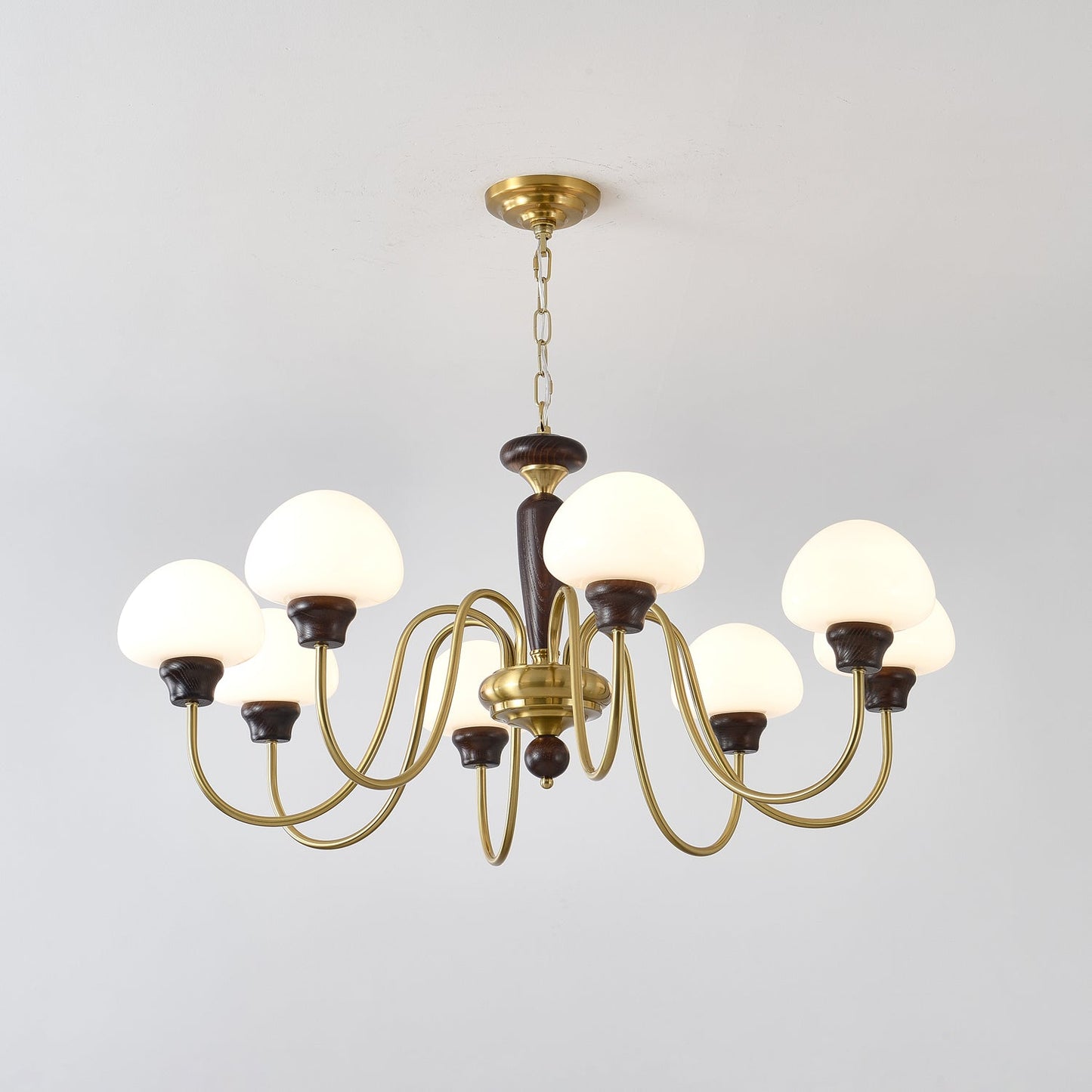 Mushroom Cap Chandelier - Elegant Design with Adjustable Height & LED