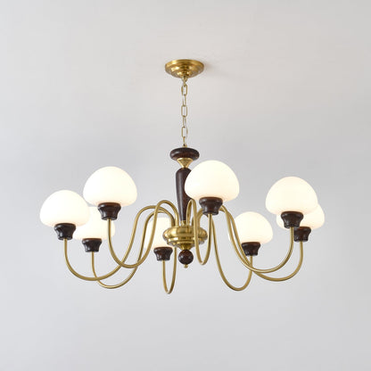Mushroom Cap Chandelier - Elegant Design with Adjustable Height & LED