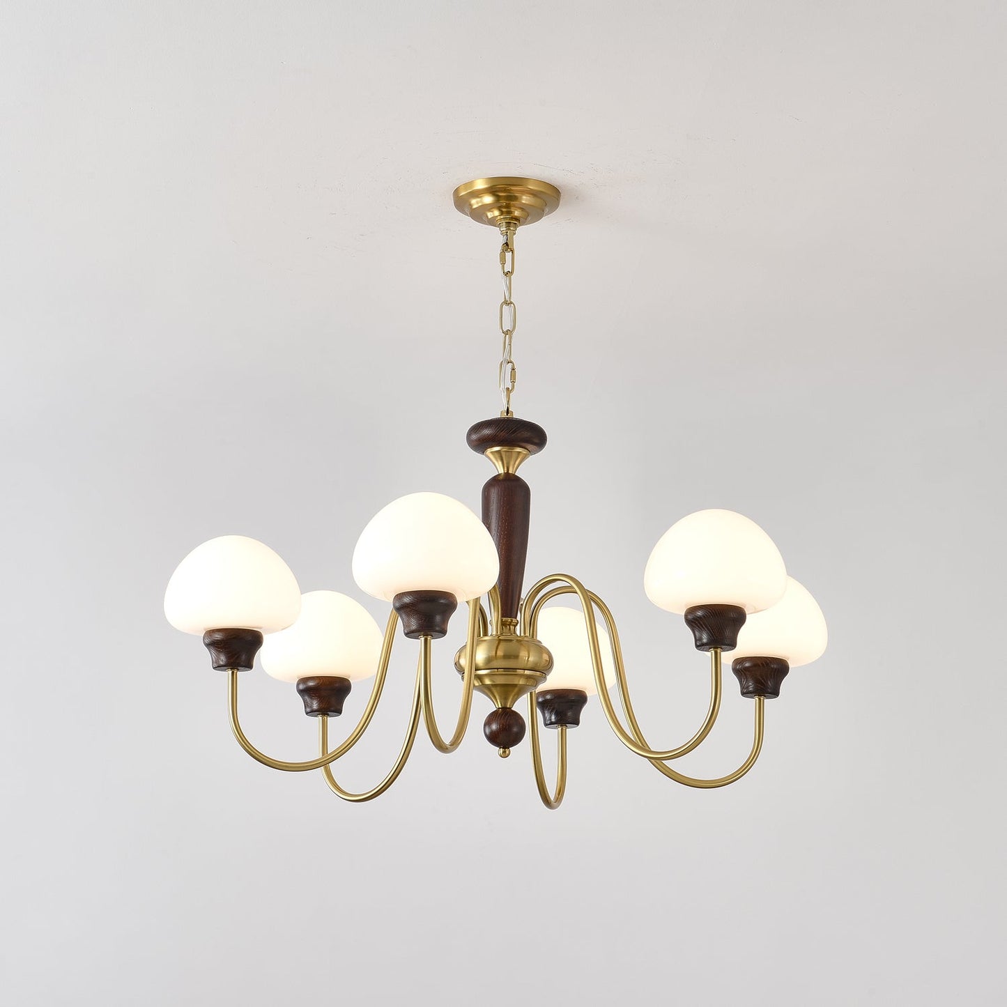 Mushroom Cap Chandelier - Elegant Design with Adjustable Height & LED
