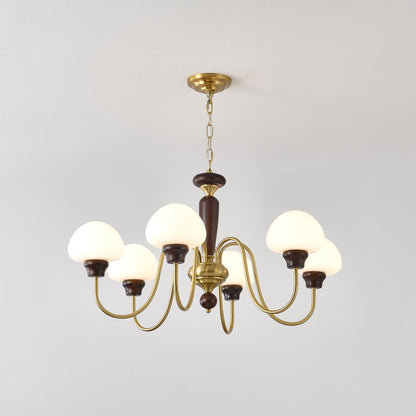 Mushroom Cap Chandelier - Elegant Design with Adjustable Height & LED