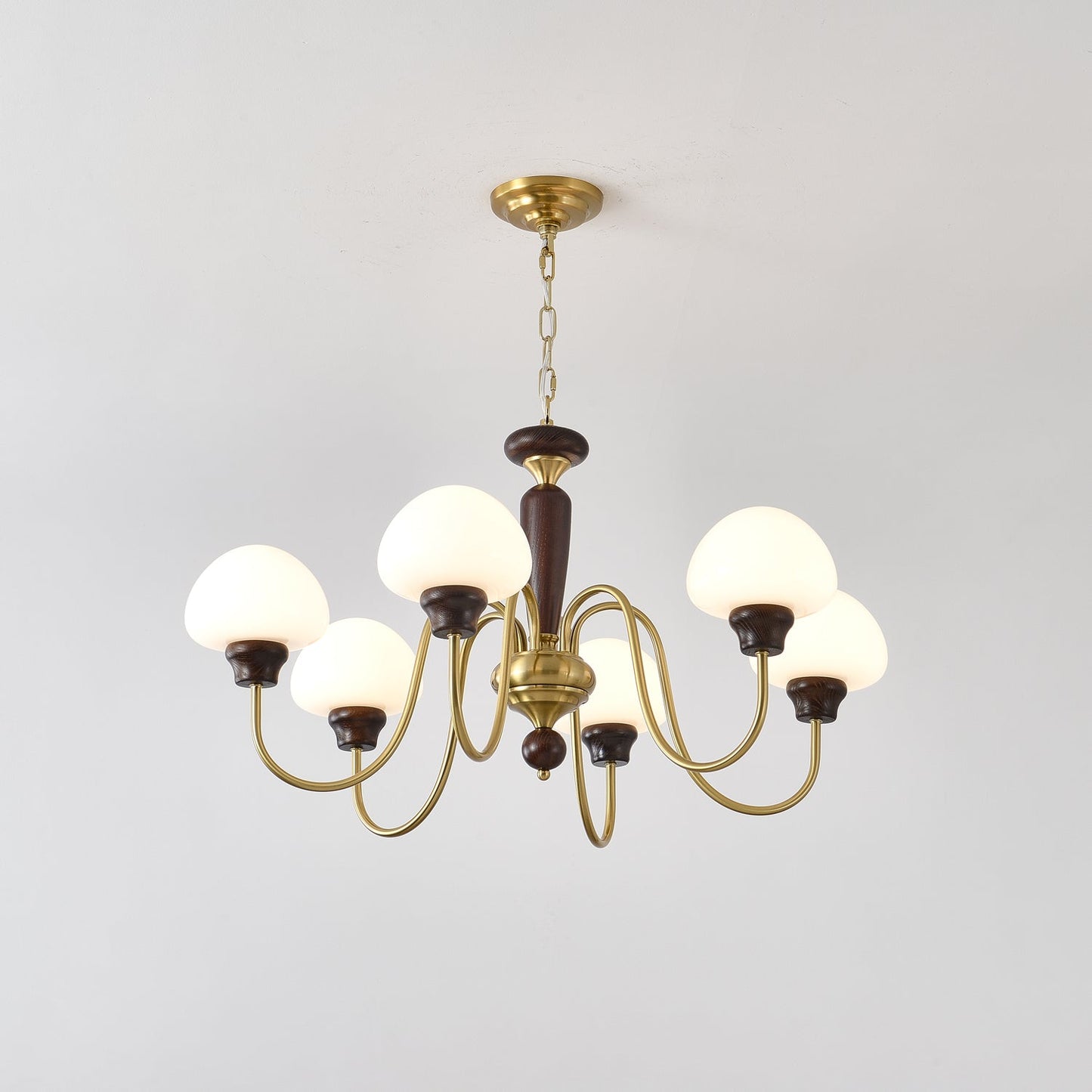 Mushroom Cap Chandelier - Elegant Design with Adjustable Height & LED