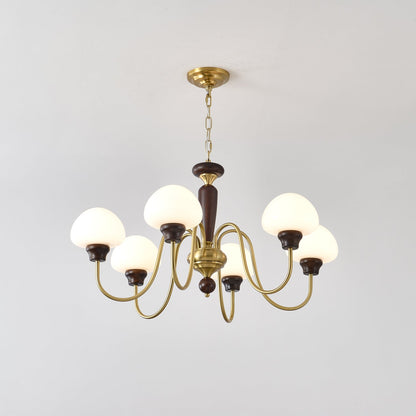 Mushroom Cap Chandelier - Elegant Design with Adjustable Height & LED