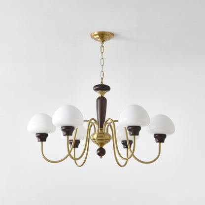 Mushroom Cap Chandelier - Elegant Design with Adjustable Height & LED