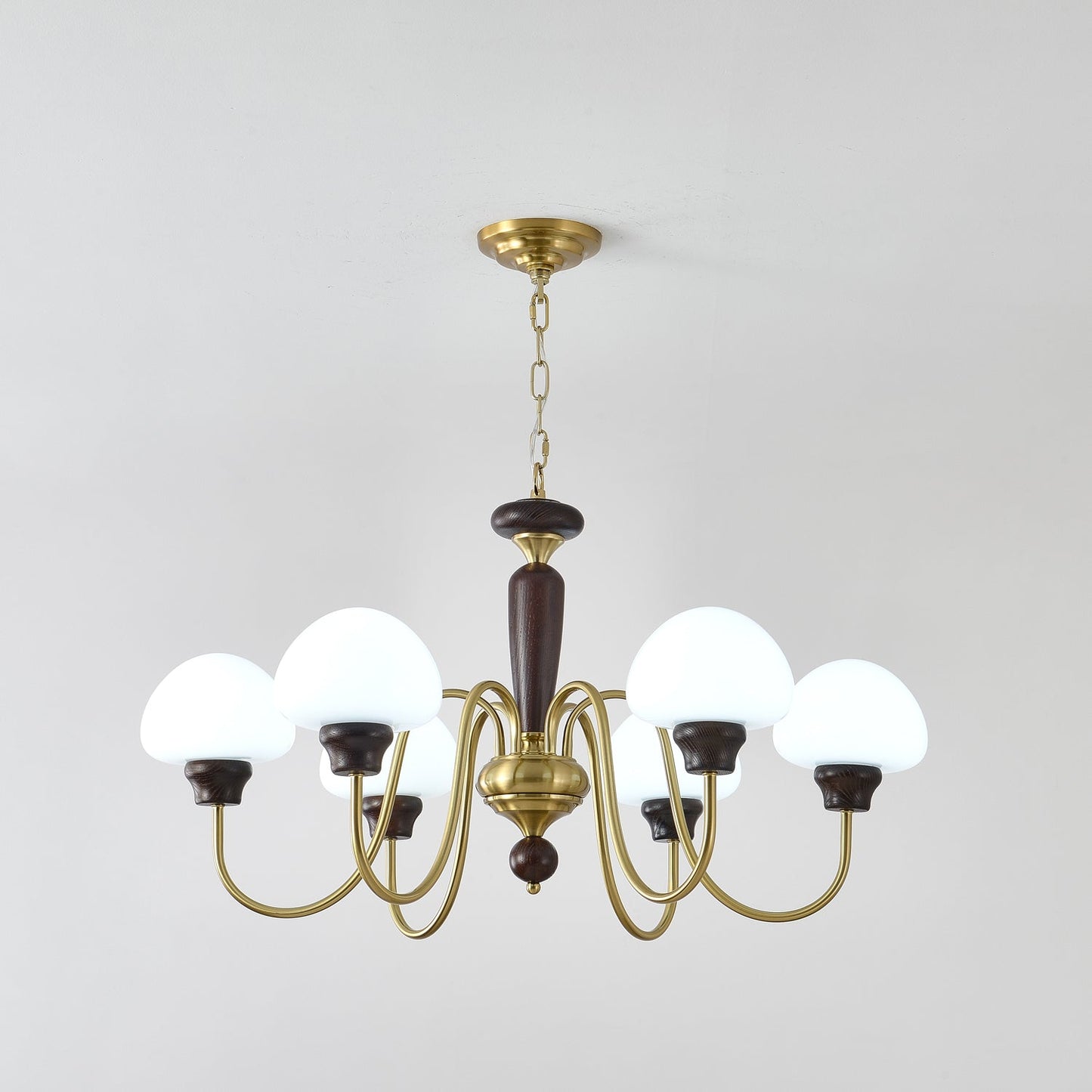 Mushroom Cap Chandelier - Elegant Design with Adjustable Height & LED