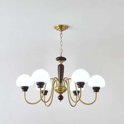 Mushroom Cap Chandelier - Elegant Design with Adjustable Height & LED